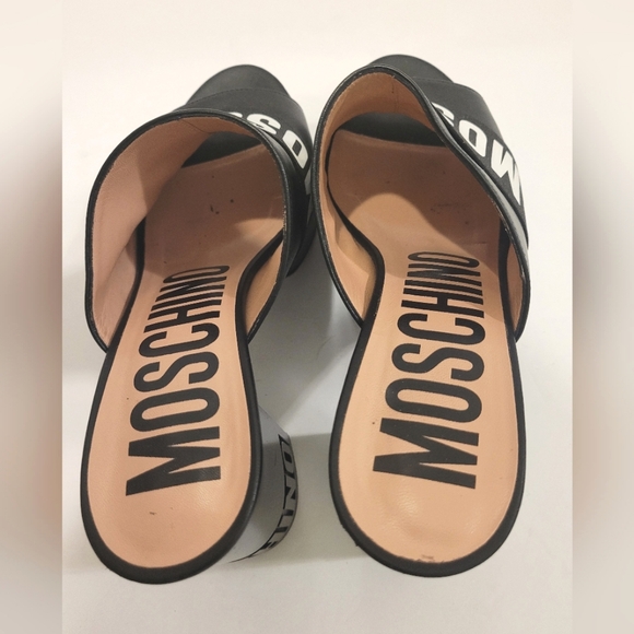 Moschino open toe platform mule pumps, size IT36, black, US 4.5 - Picture 12 of 14
